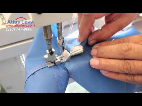 Feed off the arm double chain stitch machine with pulley AT927