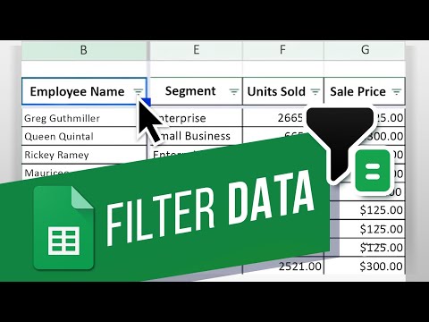 How to Filter Spreadsheet Data in Google Sheets | How to Create Filters in Google Sheets