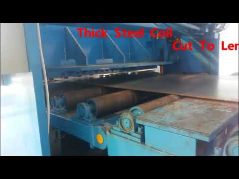 Hot steel coil cutting line