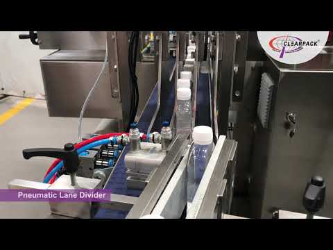 Automatic Sleeve Wrapper &amp; Shrink Tunnel for Shrink Packing of Antiseptic Liquid Bottles | Clearpack