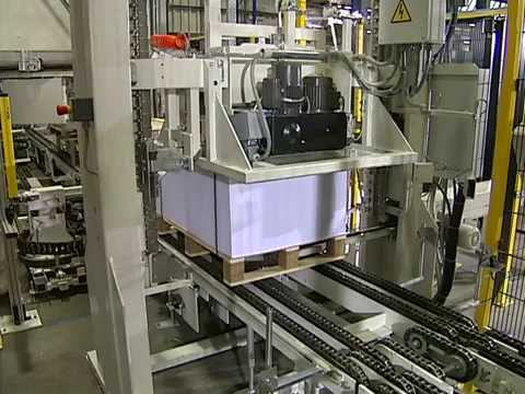 TITAN fully automatic strapping and stretch line of paper stacks