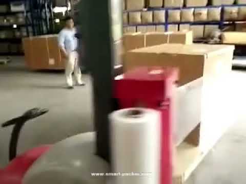 Movable film roll pallet wrapping sealing packing machine packing machine