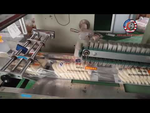 Automatic bread horizontal film wrapping sealing packing machine HFFS video