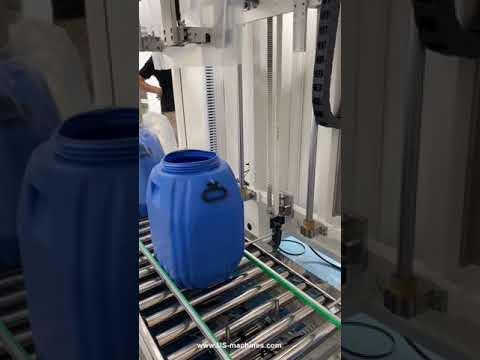 Automatic bag in barrel drum feeding inserting machine bag in pail packing machine