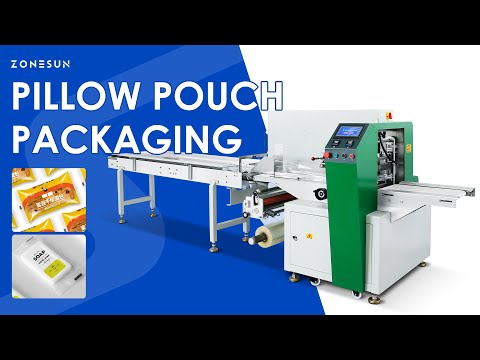 ZONESUN Automatic Pillow Packaging Machine Horizontal Flow Wrapper ZS-ZB600X