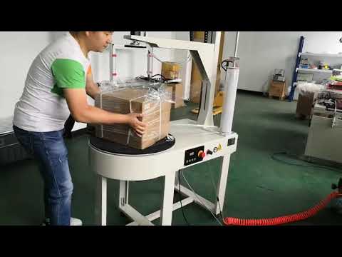 small box stretch wrapping machine semi-auto carton box stretch wrapper