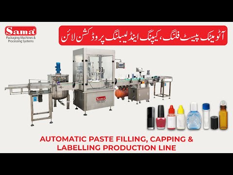 Automatic Paste Filling, Capping &amp; Labelling Production Line