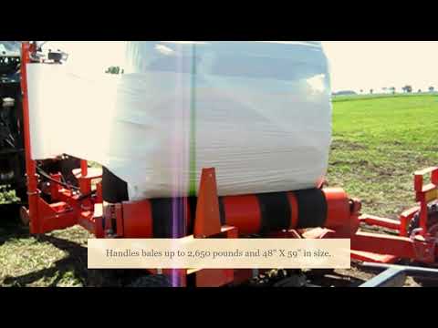 Kubota WR1400 Bale wrapper in Action