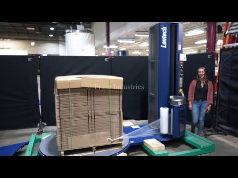 Lantech Stretch Wrapper Semi Auto Q300 Demonstration