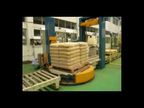 fully automatic pallet strapping machine with hydraulic press