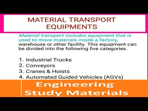 Material Handling Equipment | Material Handling System | PPT | ENGINEERING STUDY MATERIALS