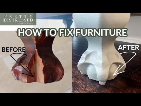 Repair Damaged Furniture from the Thrift Store | Silicone Mold and Wood Filler Tutorial