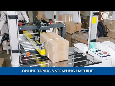 ONLINE TAPING AND STRAPPING MACHINE