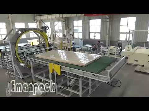 Super large bundling machine for wrapping wide panels and doors