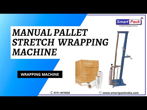 Manual Pallet Stretch Wrapping Machine - Wrapper Machine CONTACT- +91 9109108483