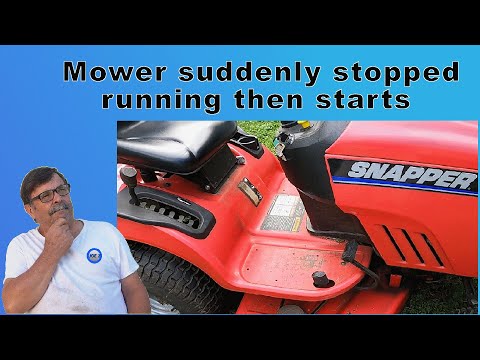 Mower suddenly stopped running then starts