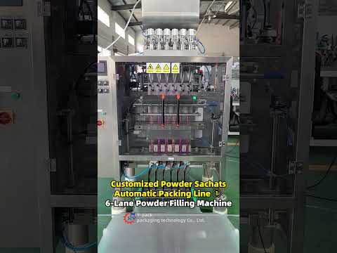 Customized Powder Sachats Automatic Packing Line ① 6 Lane Powder Filling Machine