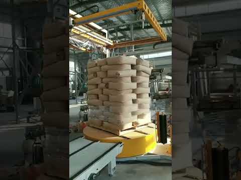 Palletizing fertilizer bagsboxes,Robot Pallet Box Palletizer Pallet Stretch Wrapping Machine