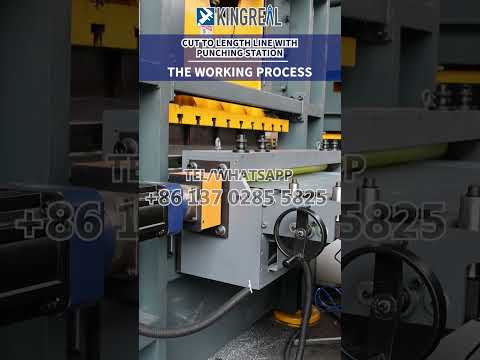 106Ton High Precision Coil Perforated Cut To Length Prodiction Line Working In Factory