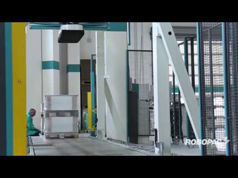 Robopac USA Spiror 2200 Automatic Horizontal Stretch wrapper for wood industry