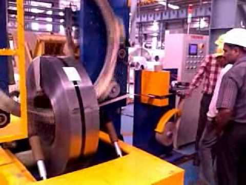 steel coil packing machine,coil wrapping machine,wire coil wrapping machine,bearing wrapping machine