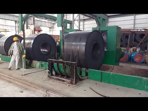 automatic hot roll steel coil circuit strapping machine in steel plant