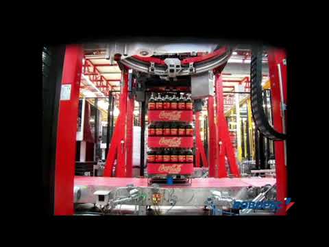 Genesis Cube automatic stretch wrapper by Robopac USA - KHS Cobega Spain - Coca Cola 2 Liters