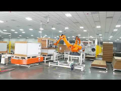 Automatic Packing Line for Solar Panel by HORAD 2018