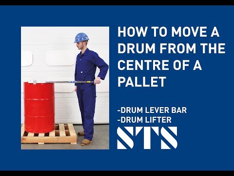 Taking Drum Off Pallets with a Drum Lifter &amp; Lever Bar (LEV01 &amp; LEV02)