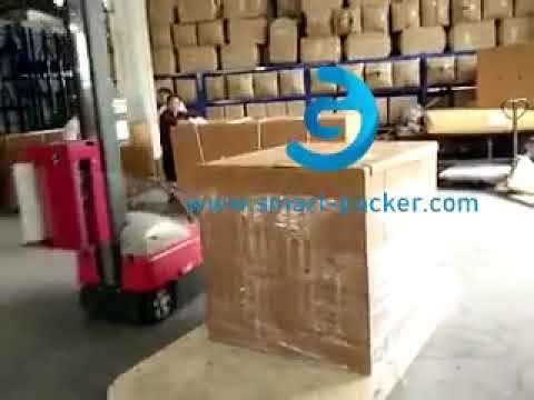 Movable film roll pallet wrapping sealing packing machine packing machine