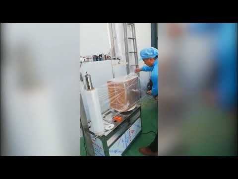 semi automatic stretch PE film carton box wrapping machine