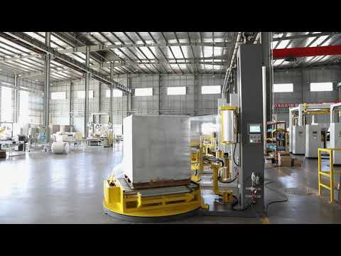 Pallet Wrapping Machine With Roller Conveyor