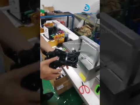 Desktop power cable clear belt strapping sealing packing machine testing video