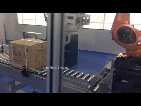 Robot arm packing and sealing, palletizing automation line