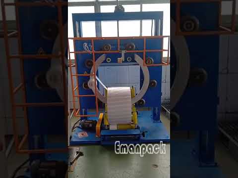 Vertical coil wrap packer machine packaging stainless steel coils