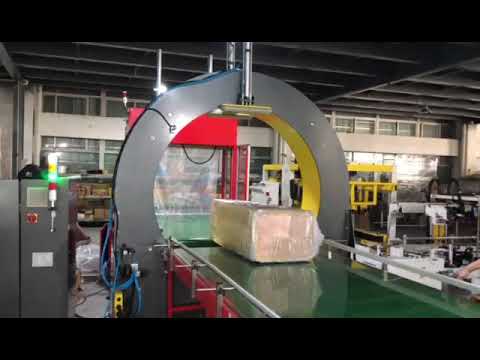 furniture sofa orbital film wrapping machine with bubble film dispenser