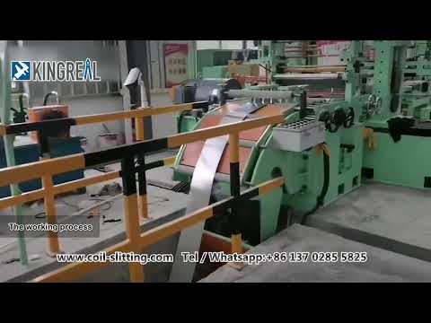 KINGREAL Metal Steel Coil Slitting line Machine with ultrasonic depth detection to synchronize speed