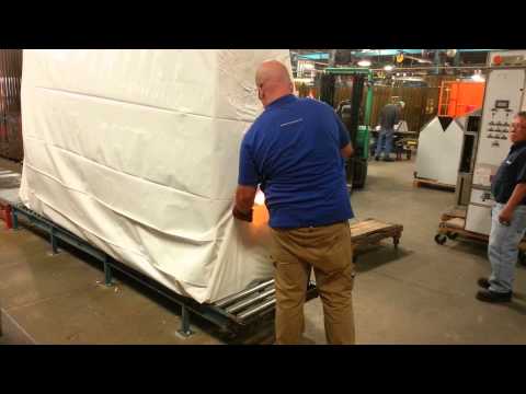 Shrink wrap an industrial hood