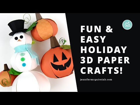 Fun &amp; Easy Holiday 3D Paper Crafts!