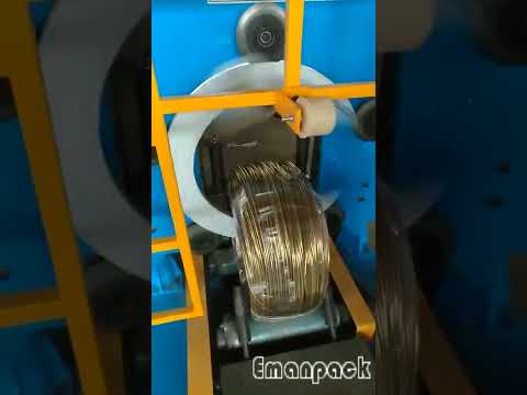 Cable coil and wire coil wrapping machine