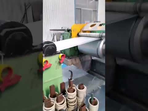 metal coil slitting production line is working