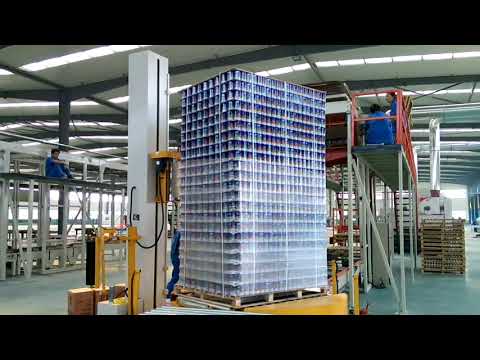 Fully-automatic pallet stretch wrapping machine