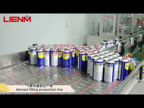 Fully Automatic Aerosol Can Production Line Spray Paint/Disinfection Spray Filling Packing Machine