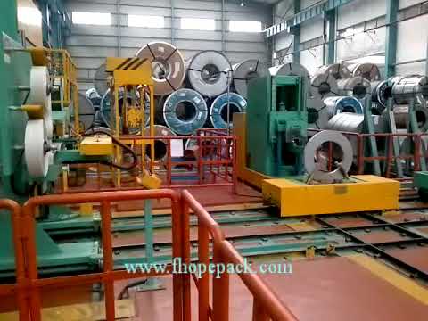 Automatic slit coil packing line, coil stacking machine, alloy coil packing line