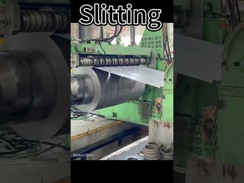 Factory steel coil slitting real shot#steel #shorts