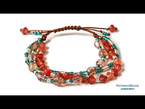 Mixed Media Maui Bracelet - DIY Jewelry Making Tutorial by PotomacBeads