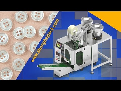 Plastic Button Packing Machine, Button Counting Packaging Machine