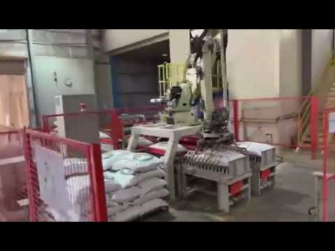 900 Bags/Hour Automatic Palletizer Machine NSK Bearing Robotic Palletizing System