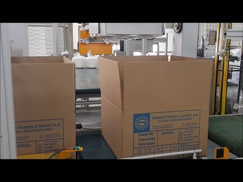 Automatic boxing line for yarn cones packing