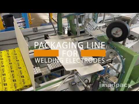 Complete packing and palletizing line for welding electrodes